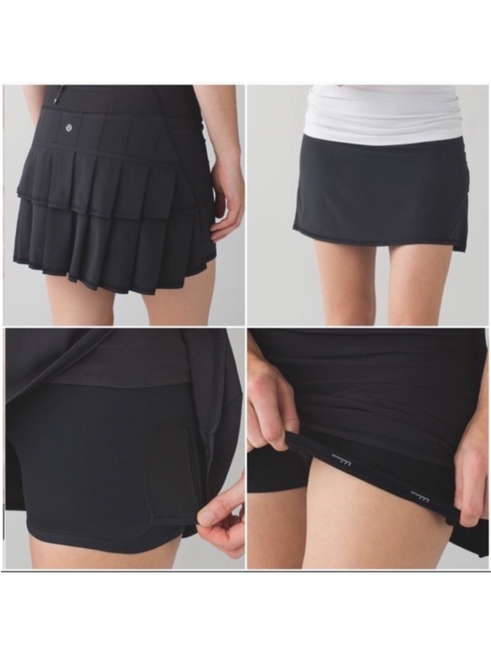 Lululemon Athletica Pace Setter Skirt Size 4 Black